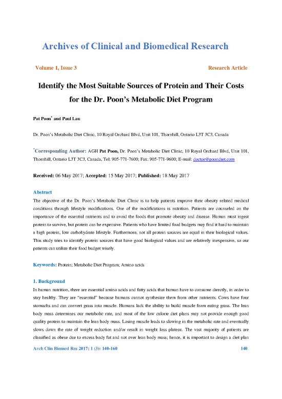 picture1_Diet Therapy Pdf 133624 | Identify The Most Suitable Sources Of Protein And Their Costs For The Dr Poons Metabolic Diet Program