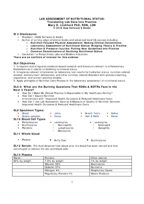 picture1_Nutritional Anemia Pdf 133514 | Lab Assessment Of Nutritional Status Litchford