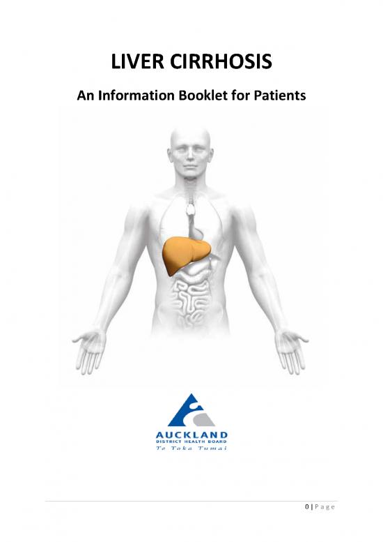 picture_Liver Cirrhosis Information Booklet For Patients