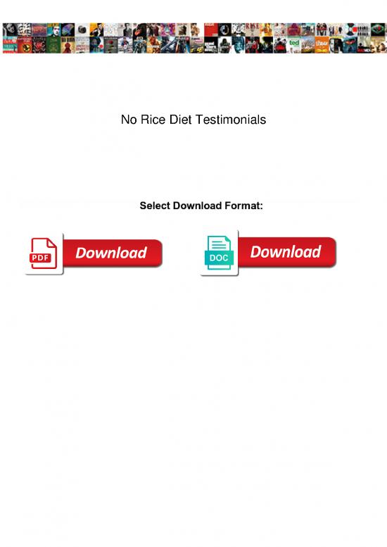 picture Diet Therapy Pdf 134258 | No Rice Diet Testimonials