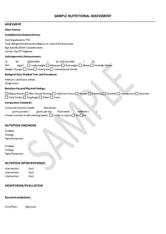 picture1_Diet Therapy Pdf 133780 | Nutrition Care Sample Asmt Form
