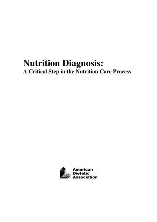 picture Nutrition Diagnosis Pdf 133177 | Nutrition Diagnosis