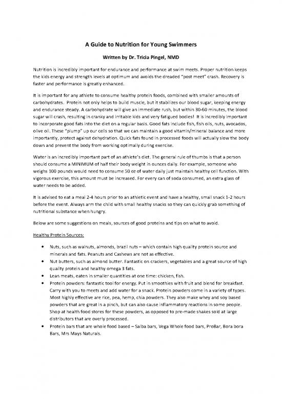 picture Nutrition For Swimmers Pdf 134986 | Nutrition For Swimmers