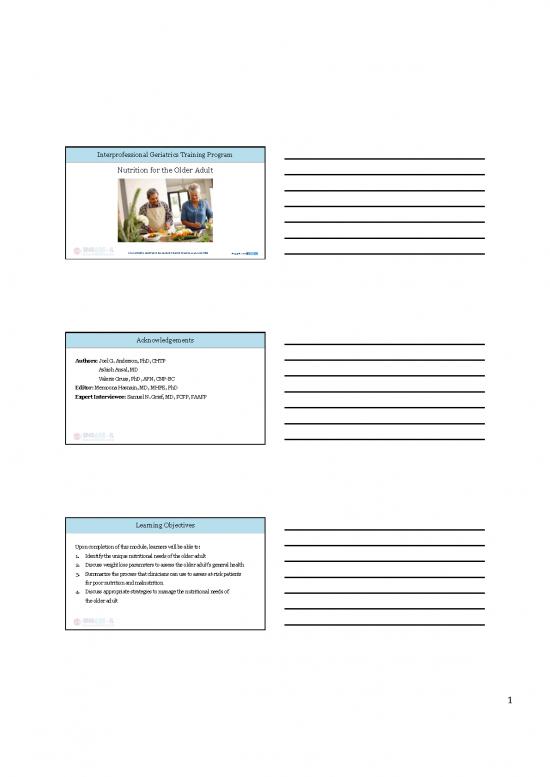 picture_Nutrition For Weight Loss Pdf 134759 | Nutrition For The Older Adult Three Slides Per Page