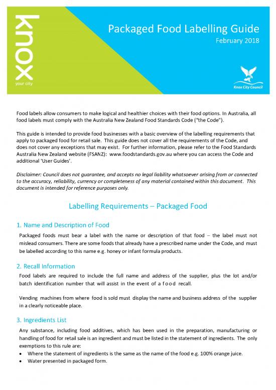 picture1_Food Labelling Pdf 133905 | Packaged Food Labelling Guidpdf