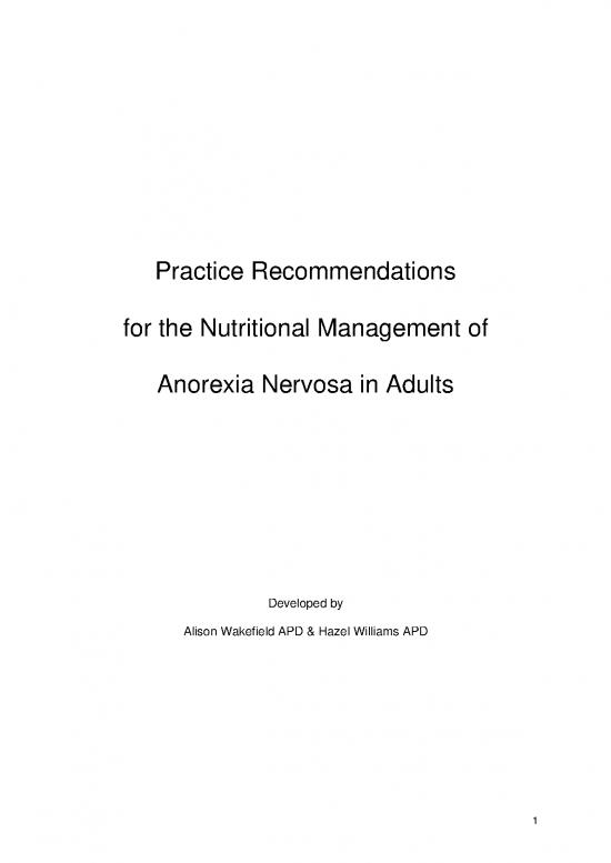 picture Dietary Assessment Pdf 135029 | Practice Recommendations For The Nutritional Management Of Anorexia Nervosa In Adults