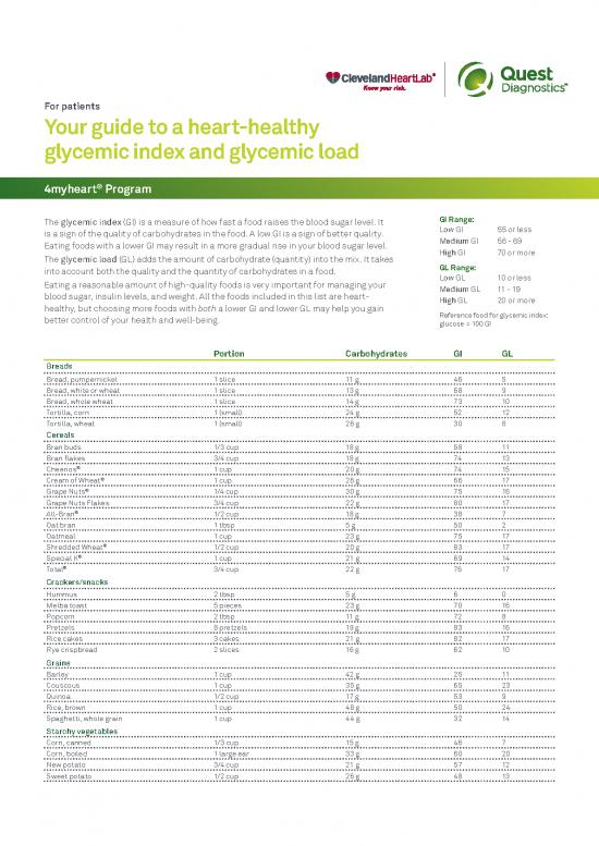 Healthy eating pdf 133390 quest chl glycemic index