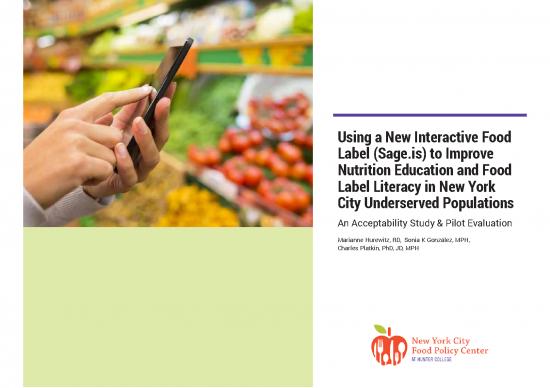 picture Nutrition Education Pdf 134149 | Sage Final