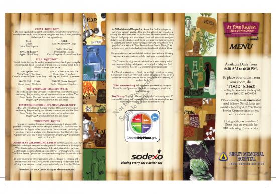 picture Hospital Diets Pdf 133798 | Smh Room Service Menu