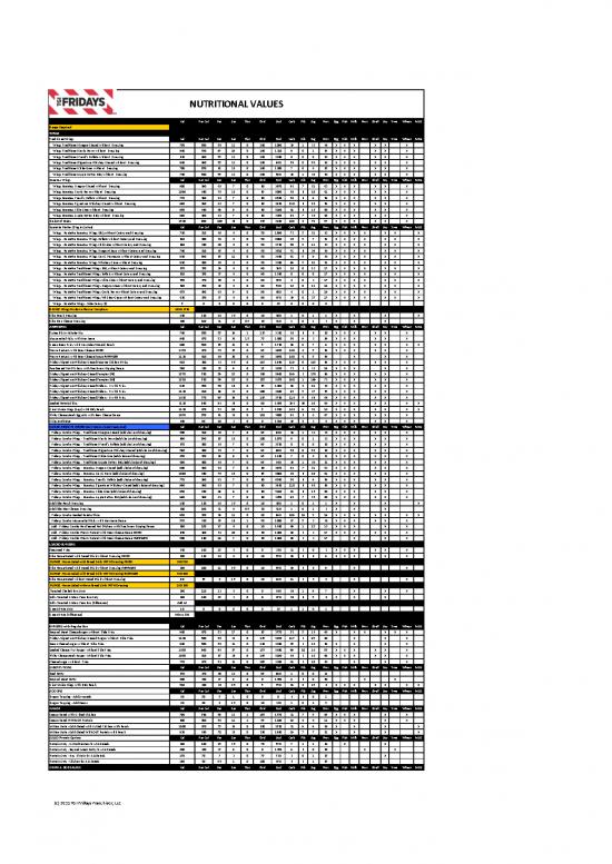picture_Tgifridays Menu Nutritional
