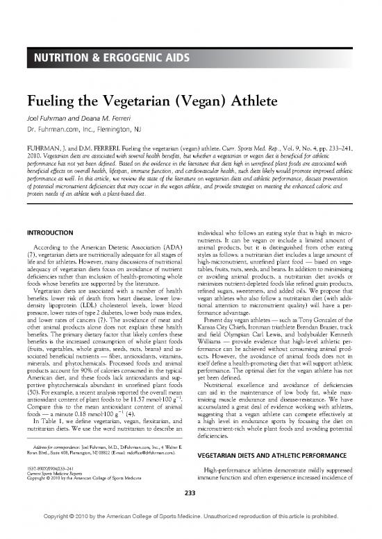 picture Sports Nutrition Pdf 133494 | Vegan Athlete