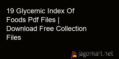picture 19 Glycemic Index Of Foods Pdf Files | Download Free Collection Files