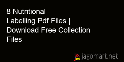 picture 8 Nutritional Labelling Pdf Files | Download Free Collection Files