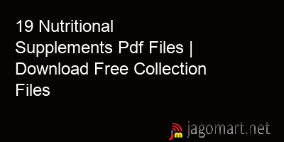 picture 19 Nutritional Supplements Pdf Files | Download Free Collection Files