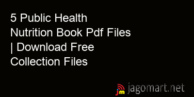 picture 5 Public Health Nutrition Book Pdf Files | Download Free Collection Files