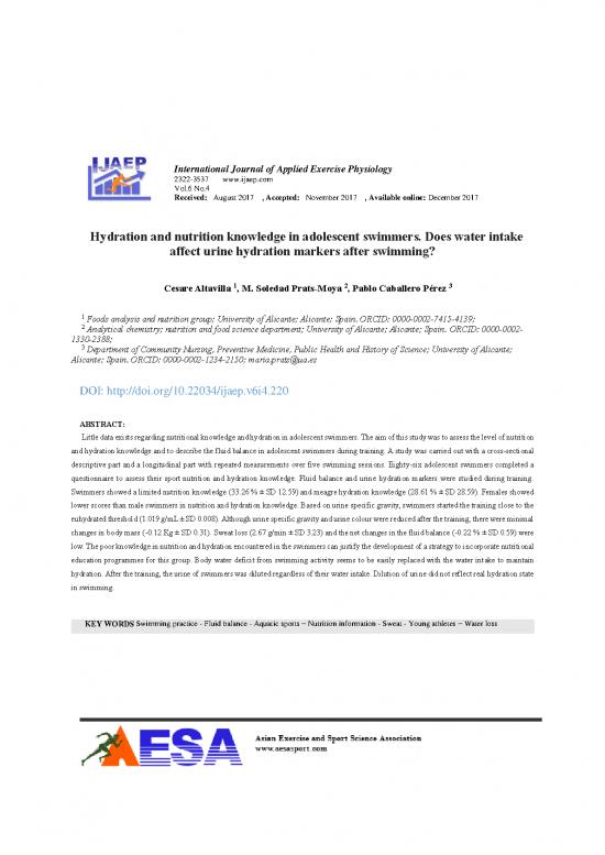 picture Nutrition For Swimmers Pdf 135893 | 2017 Altavilla Etal Ijaep