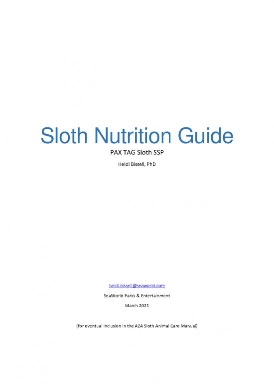 picture Food Nutrition Pdf 135538 | 2021 Sloth Nutrition Guide