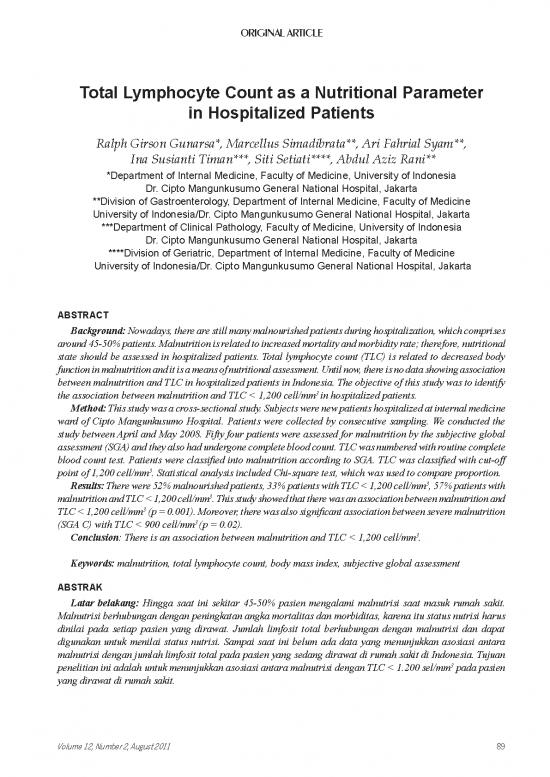 picture Nutritional Pathology Pdf 137585 | 64911 En Total Lymphocyte Count As A Nutritional