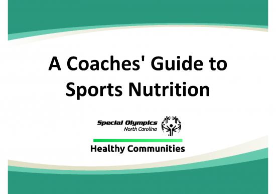 picture1_Nutrition Facts Pdf 135992 | A Coaches Guide To Sports Nutrition