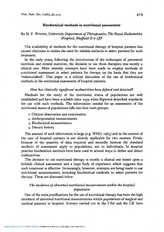 picture_Enteral Nutrition Pdf 136469 | Biochemical Methods In Nutritional Assessment