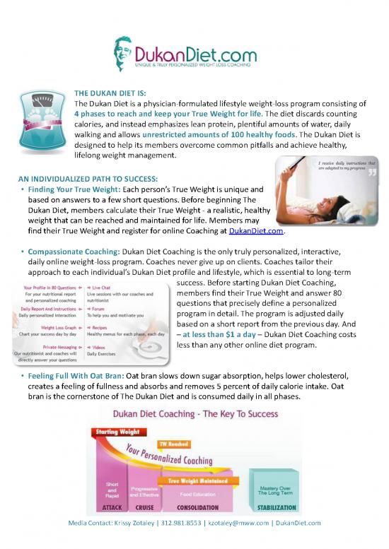 picture Calories Pdf 135450 | Dukan Diet Overview Final