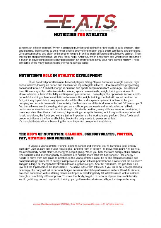 picture Sports Nutrition For Young Athletes Pdf 137100 | Eats Nutrition For Athletes Guide