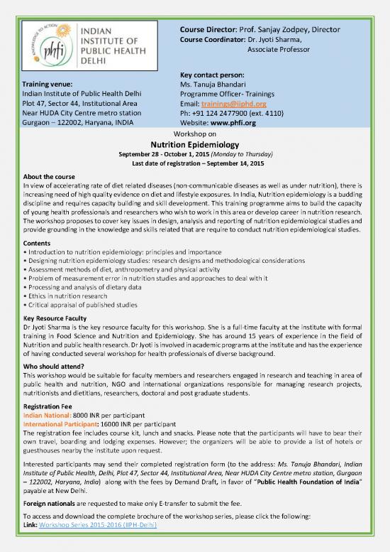 picture1_Nutrition Epidemiology Pdf 137994 | Flyer   Nutrition Epidemiology Sep 28  Oct 1 2015 Js