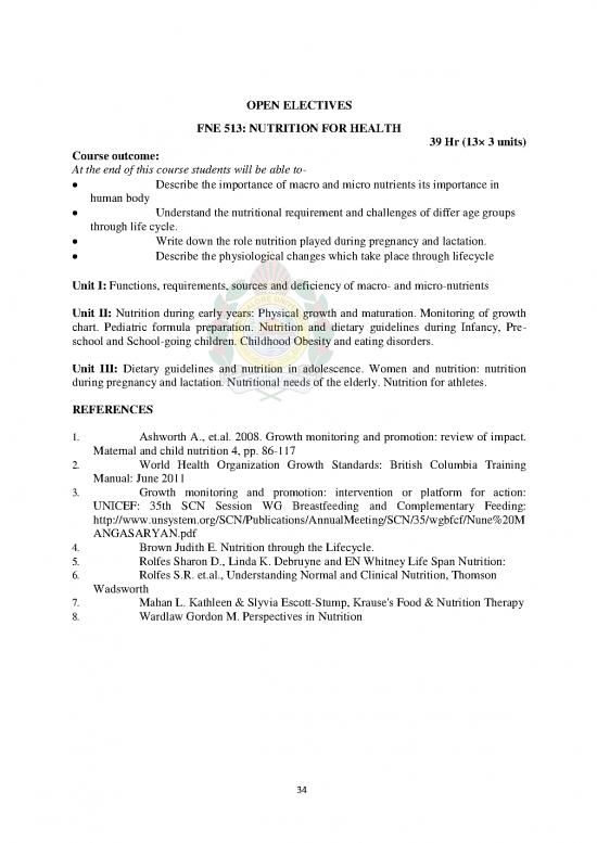 picture Life Cycle Nutrition Pdf 137548 | Food Science&nutrition Notification 2020 21 35 36