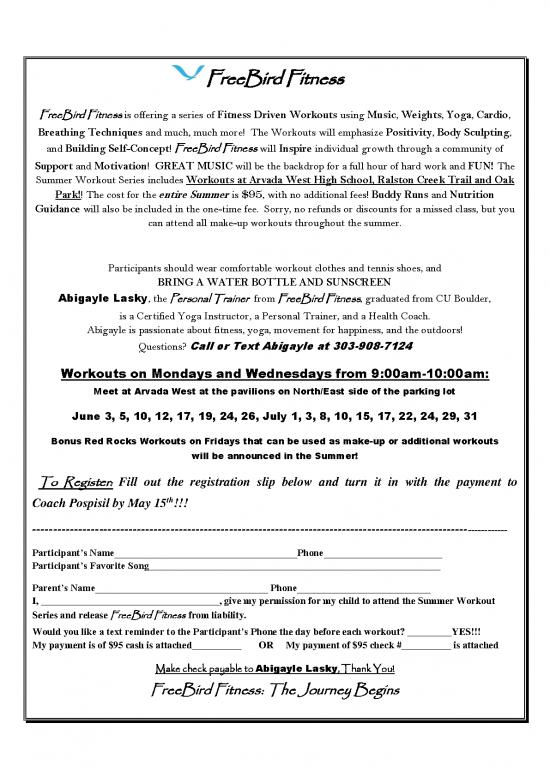 picture Tennis Nutrition Pdf 135907 | Freebird Fitness Flyer 2019 Final