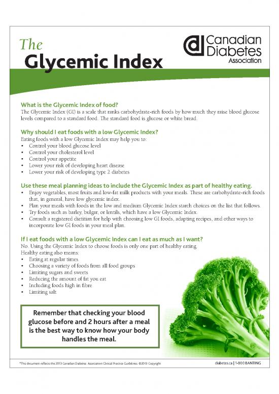 Healthy Eating Pdf Plan 135777 | Glycemic Index