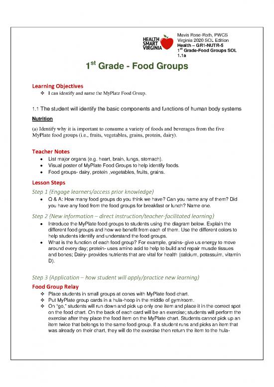 picture Food Nutrition Pdf 137151 | Gr1 Nutr 5 Food Groups 2021(1)