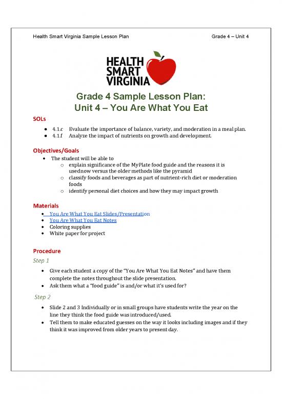 picture1_Food Pyramid Printable Pdf 137154 | Gr4 Hp 4 Are What You Eat
