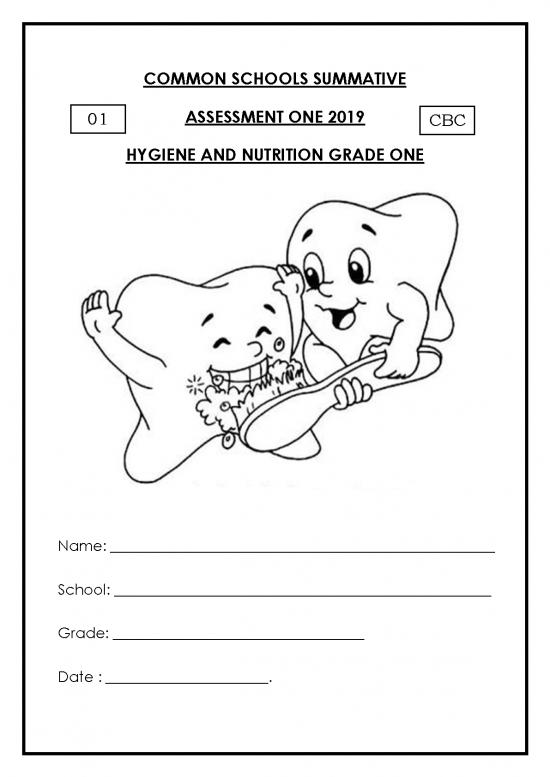 picture_Healthy Nutrition Pdf 137615 | Grade 1   Hygiene   Nutrition Assignment