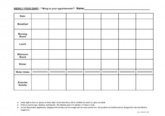 picture Weekly Food Diary Pdf 137940 | Liwc Weekly Food Diary Fillable