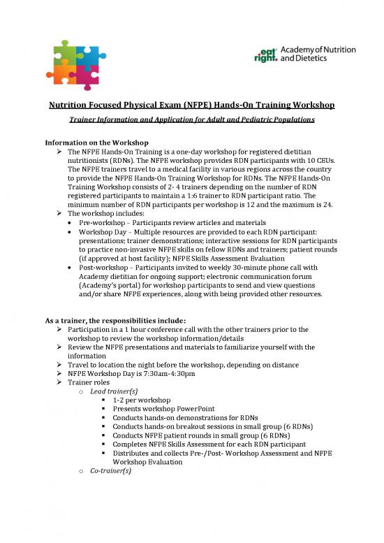 picture1_Nutrition Therapy Pdf 137008 | Nfpeworkshoptrainerinformationandapplicationform
