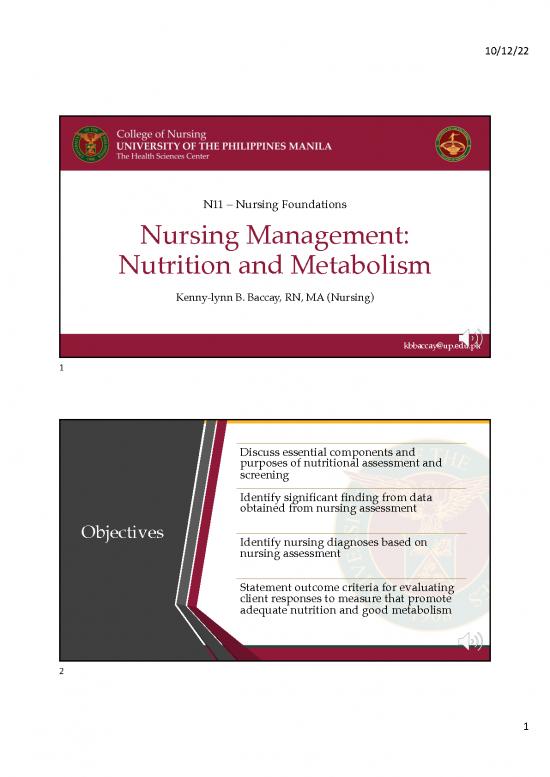 picture Nutrition For Nurses Pdf 136180 | Nutrition And Metabolism   Handouts