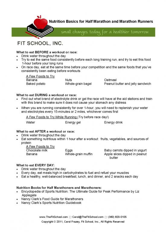 picture Nutrition For Runners Pdf 136240 | Nutrition For Runners