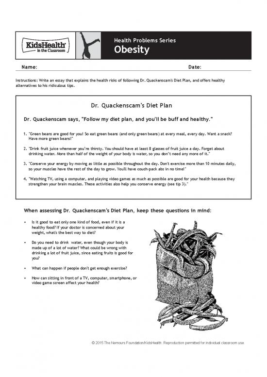 picture Abs Diet Pdf 137265 | Obesity Handout1
