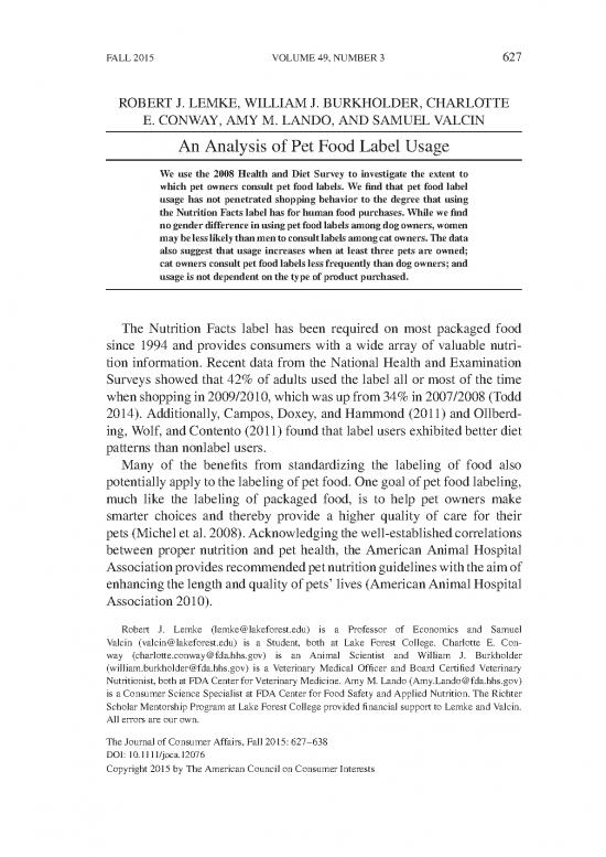 picture1_Nutrition For Adults Pdf 137259 | Pet Food Labels Joca