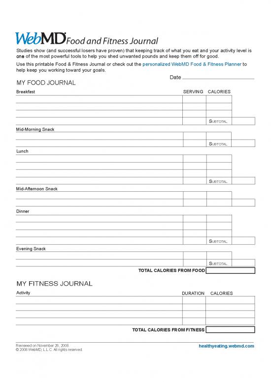 picture_Calories Pdf 137965 | Printable Food Fitness Journal