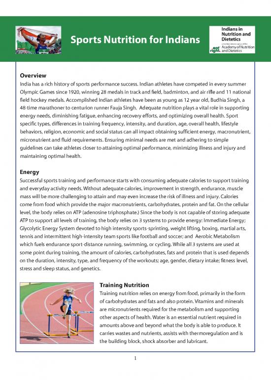 picture Calories Pdf 137378 | Sports Nutrition For Indians 2021