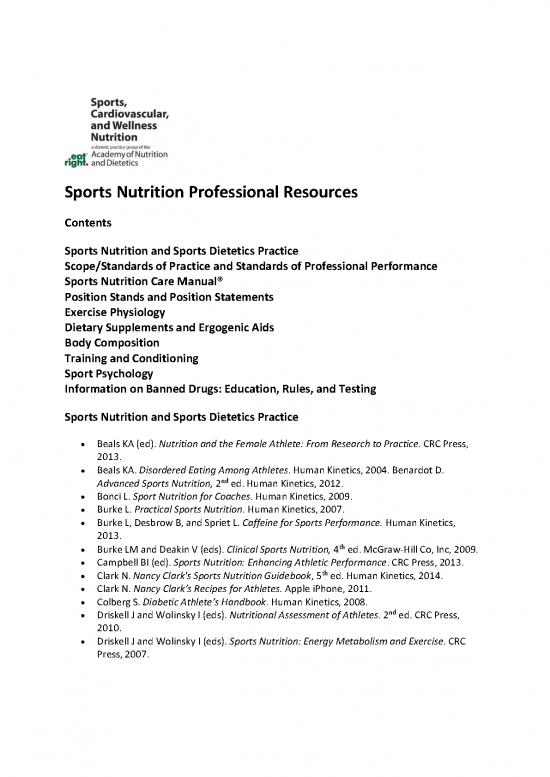picture1_Nutrition Physiology Pdf 137377 | Sports Nutrition Professional Resources March 2014