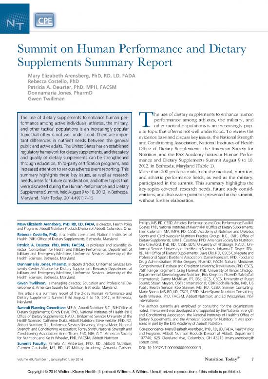 picture Dietary Supplements Pdf 136904 | Summitonhumanperformanceanddietarysupplementssummaryreport 1391604362119
