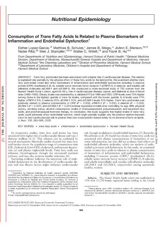 picture Nutrition Epidemiology Pdf 137901 | Tfa Consumption Inflamation 2005