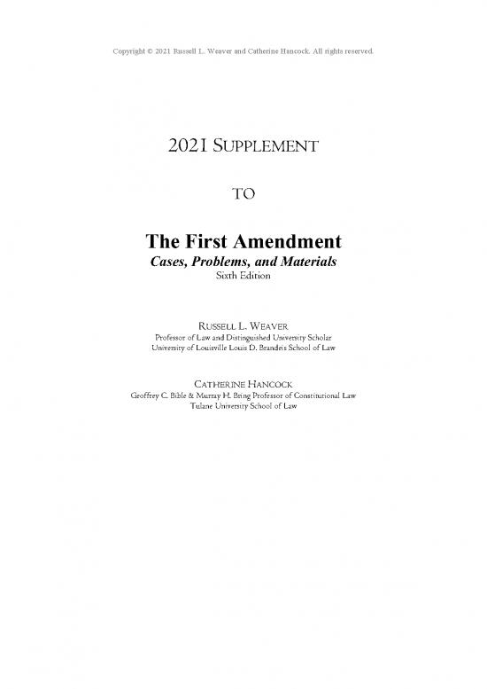 picture_Academic Pdf 136803 | Weaverhancockthefirstamendment6e2021suppwm