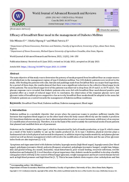 picture1_Food Nutrition Pdf 136220 | Wjarr 2021 0308