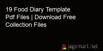 picture 19 Food Diary Template Pdf Files | Download Free Collection Files