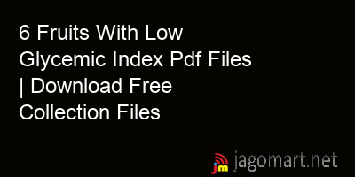 picture 6 Fruits With Low Glycemic Index Pdf Files | Download Free Collection Files