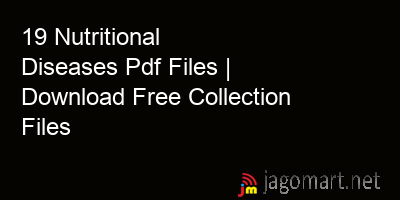 picture 19 Nutritional Diseases Pdf Files | Download Free Collection Files