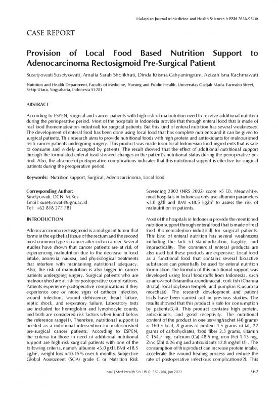 picture Nutrition In Surgical Patients Pdf 140047 | 2022011912353851 Mjmhs 1076